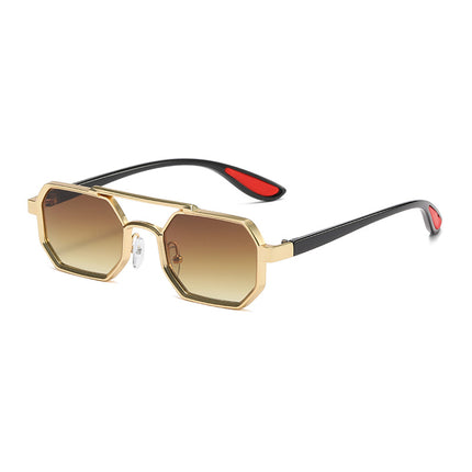 Oversized Metal Frame Sunglasses UV400