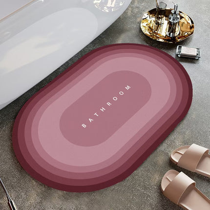 Bathroom Diatom Mud Non-Slip Absorbent Oval Floor Mat