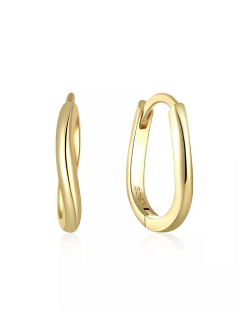 Geometric Round Zircon Earrings