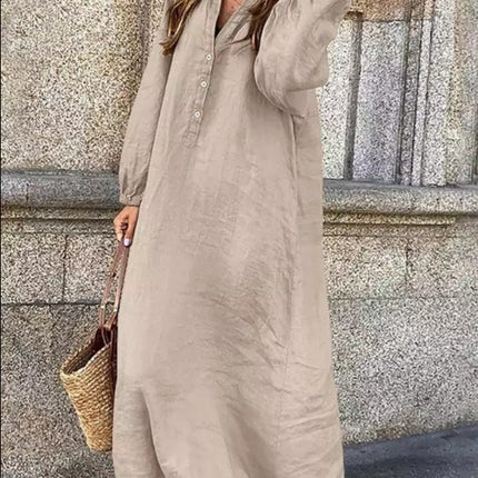 Artistic Cotton and Linen Dress