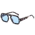 Gray Leopard Print Frame Blue