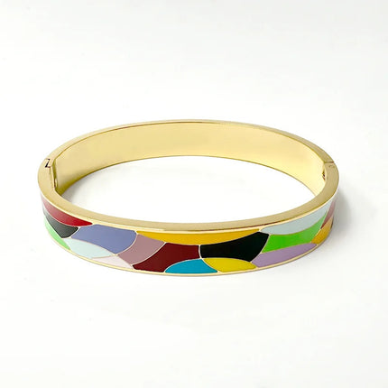 Stainless Steel and Enamel Bangles