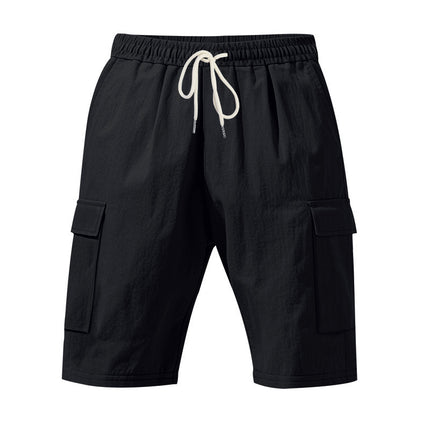 Men's Air-permeable Beachwear Linen Loose Multi-pocket Casual Shorts