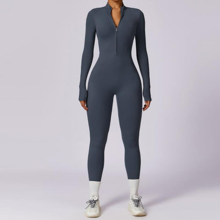 Zipper Long Sleeve Yoga Jumpsuit