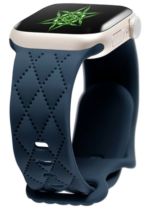 Apple Watch S9用テクスチャーシリコンバタフライバックルストラップ互換