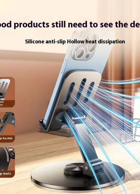 حامل تابلت وهاتف قابل للطي مع تعديل دوران 360 درجة