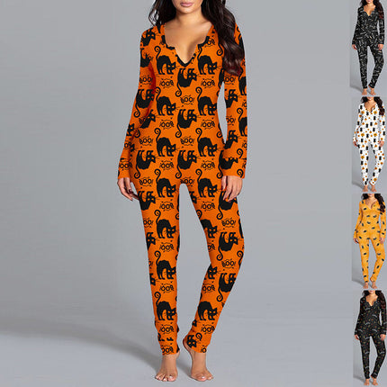 Halloween Long Sleeve One Piece Pyjamas