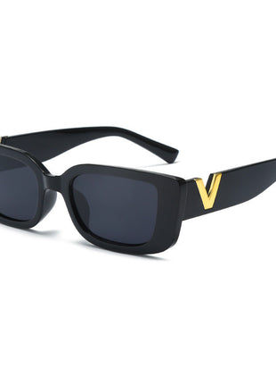 Square-Frame Clean Rim Fashion Shades Sunglasses