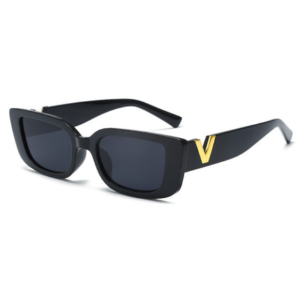 Square-Frame Clean Rim Fashion Shades Sunglasses