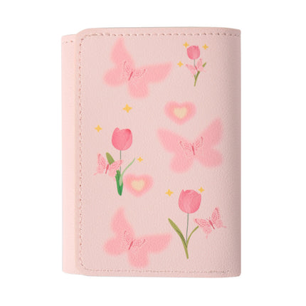 Leather Butterfly Tri-fold Wallet