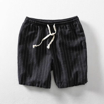 Men's Summer Stripes Pattern Printed Casual Cropped Pants
