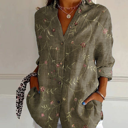 Long-sleeve Printed 3D Top