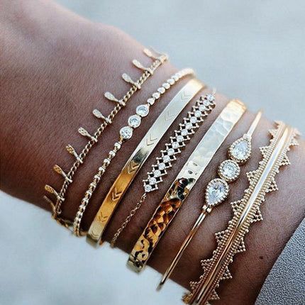 Diamond Bracelet Set Of 7 Pieces