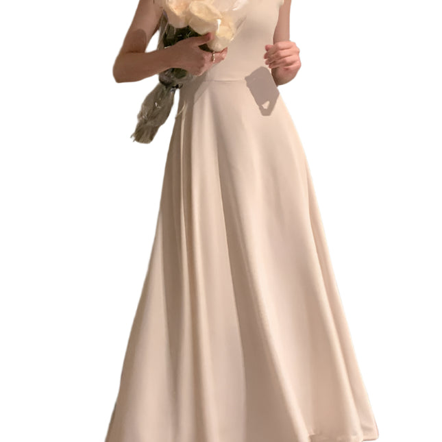 Off-shoulder Sleeveless Waist Slimming Dress