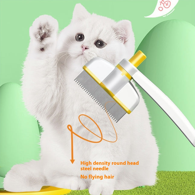 Self-Cleaning Flea Removal Magic Pet Brush for Cats & Dogs