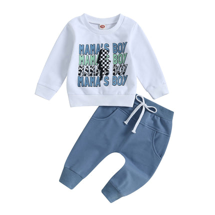 Cotton Baby Boy Pullover & Pants Set - (Height 70–110 cm)
