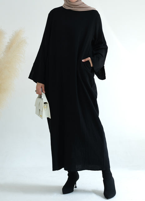 Abaya retro artística para el día a día