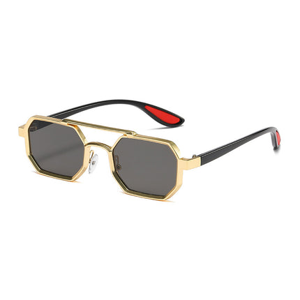 Oversized Metal Frame Sunglasses UV400