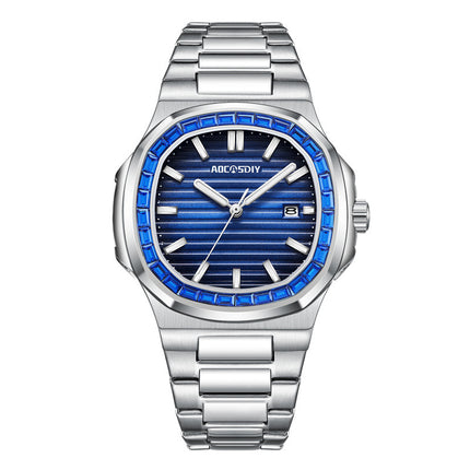 Diamond Steel Belt Luminous Quartz Waterproof Watch