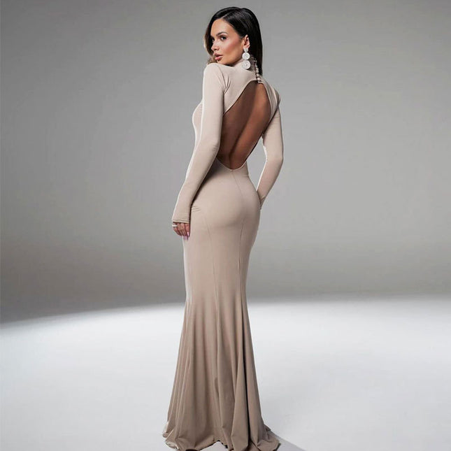 Skinny Hip Backless Party Dress