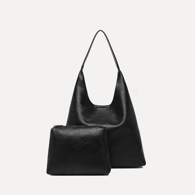Casual Faux Leather Tote Bag