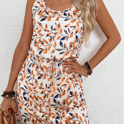 Tie-Up Sleeveless Summer Holiday Dress