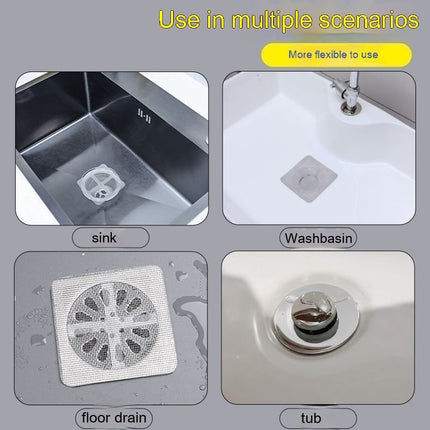 50-Pack Disposable Self-Adhesive Floor Drain Covers – Anti-Clog, Anti-Hair & Insect-Proof Sheets