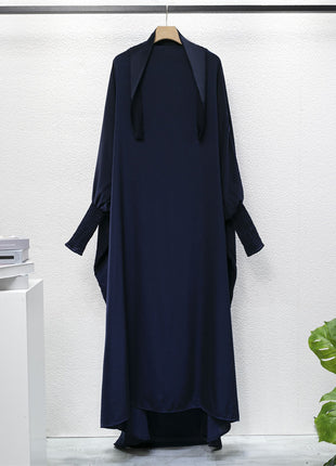 Casual Loose Abaya with Headscarf