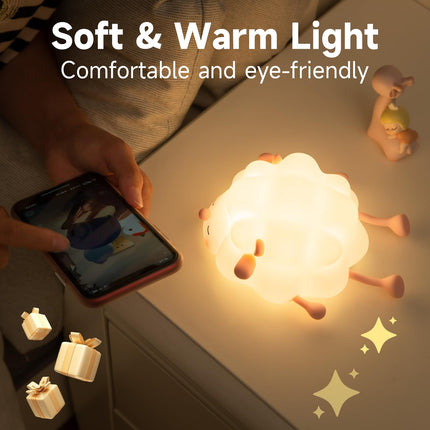 Cute Sheep Silicone Night Lights Touch Sensor