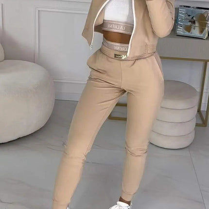 Slim Fit Versatile Long Sleeve Foreign Trade Trousers Suit