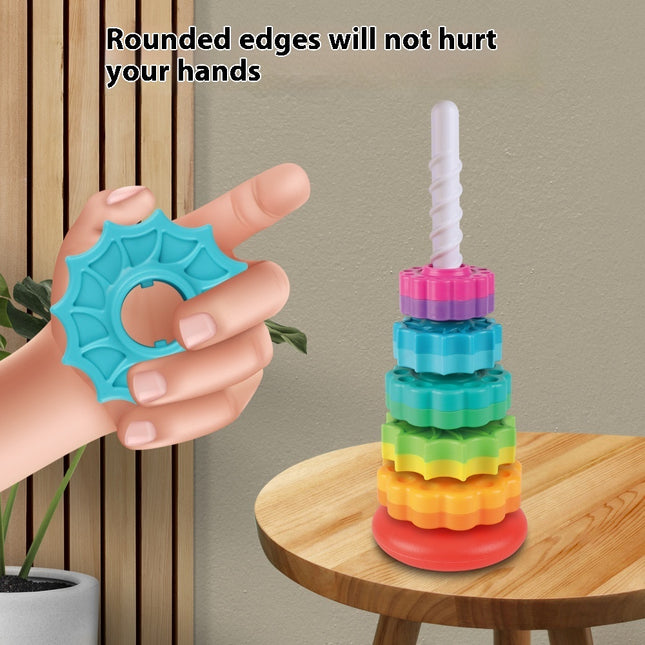 Rotating Tower Toy Baby Early Education Intellectual Development Intelligence Ferrule