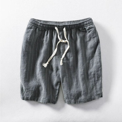 Men's Summer Stripes Pattern Printed Casual Cropped Pants