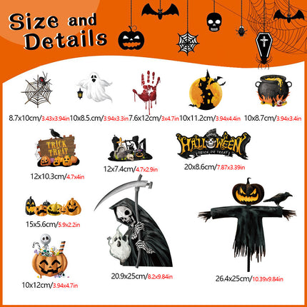 Halloween Magnetic Suction Fridge Stickers Set