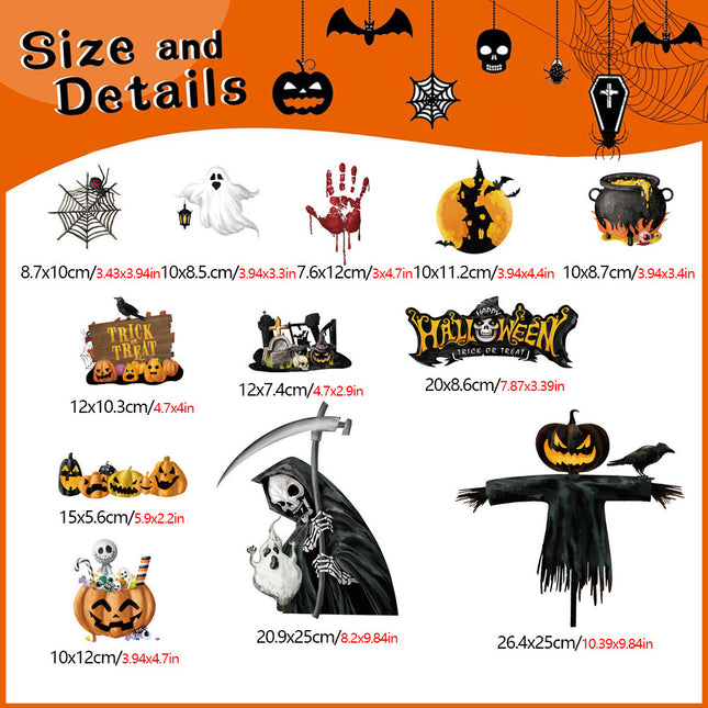 Halloween Magnetic Suction Fridge Stickers Set