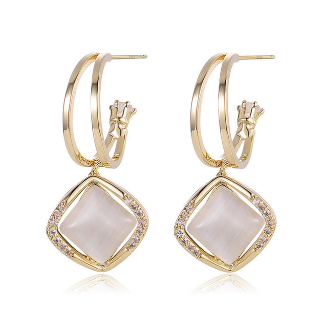 Fashionable Oval High-end Earrings