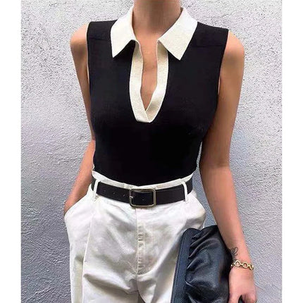 Round Neck Pullover Knitted Top