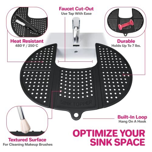 Foldable Sink Cover Silicone Makeup Mat