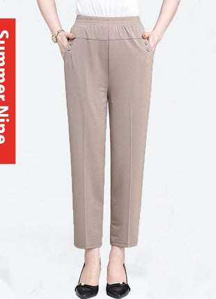 Thin Ice Silk Straight Leg Cropped Pants