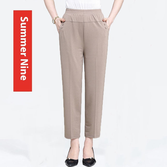 Thin Ice Silk Straight Leg Cropped Pants