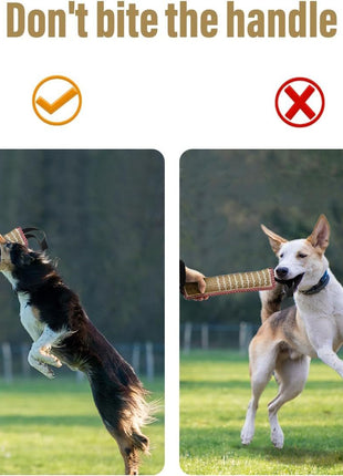 犬用麻製噛み枕 - トレーニング用インタラクティブおもちゃ（小型・中型犬向け）