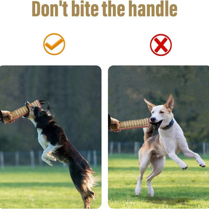 Dog Tug Jute Toy Bite Pillow for Training Interactive for Small and Medium Dogs