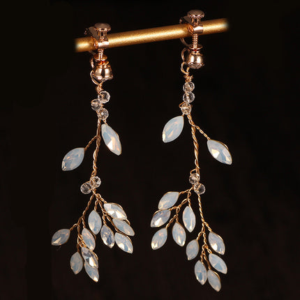 Korean Style Crystal Tassel Earrings