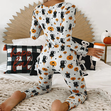 Halloween Long Sleeve One Piece Pyjamas