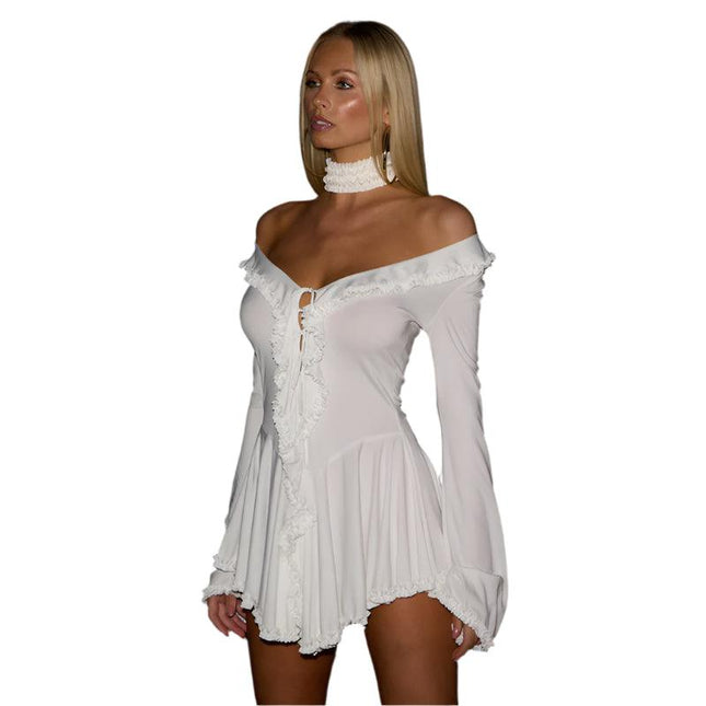 Sweetheart Lace Off-shoulder Dress