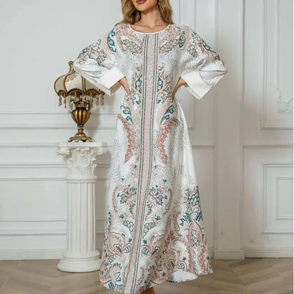 Elegant Floral Long Sleeve Dress