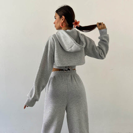Hooded Sweater & Pants 3-Piece Set