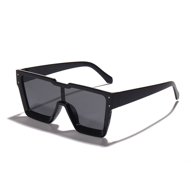 Oversized One-Piece Lens Sunglasses UV400