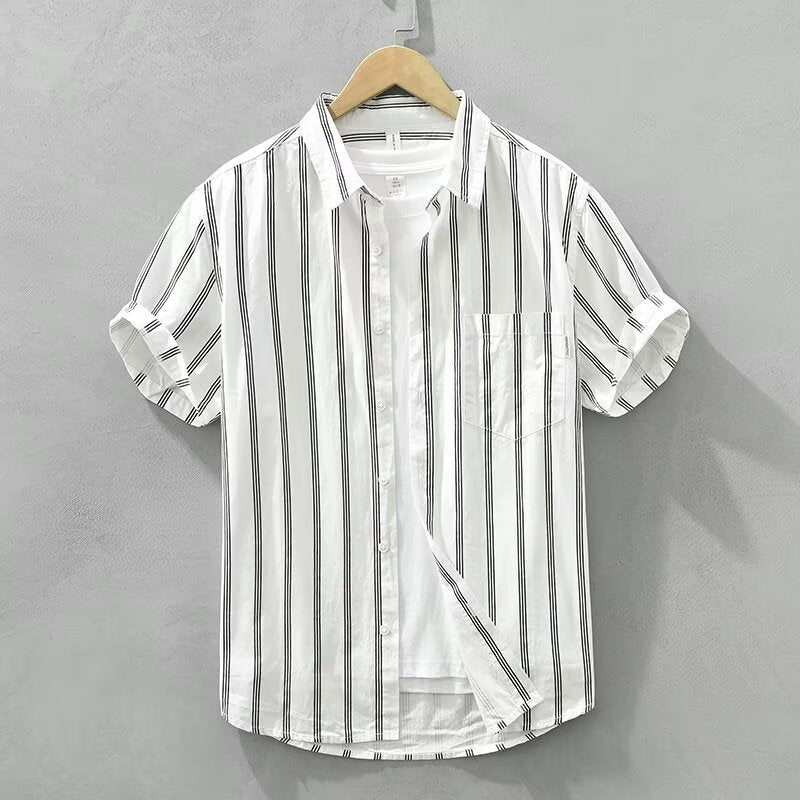 Summer Japanese Tie-dye Printed Short-sleeved Shirt