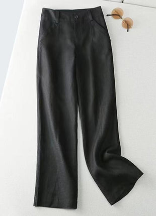 夏用コットンリネンワイドパンツ