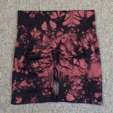 Tie-dye Quick-drying High-waisted Hip-lifting Short